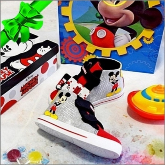 Disney Other - Disney Mickey High Top Sneakers #fo69k04a18p30